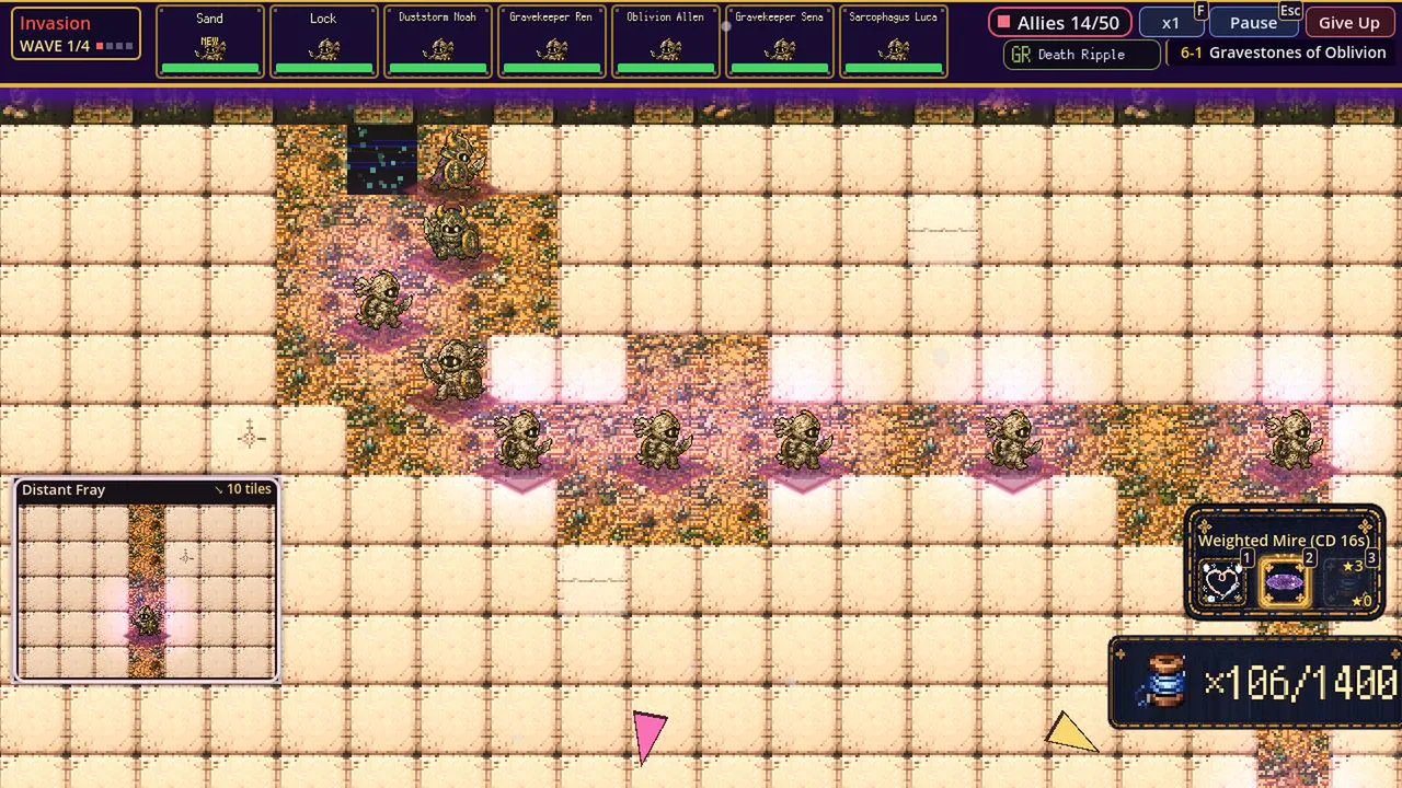 Chapter 6: a column of invaders crosses the desert maze